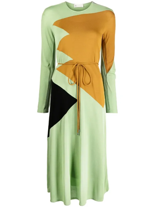 Tory Burch colour-block long-sleeve Dress - Farfetch