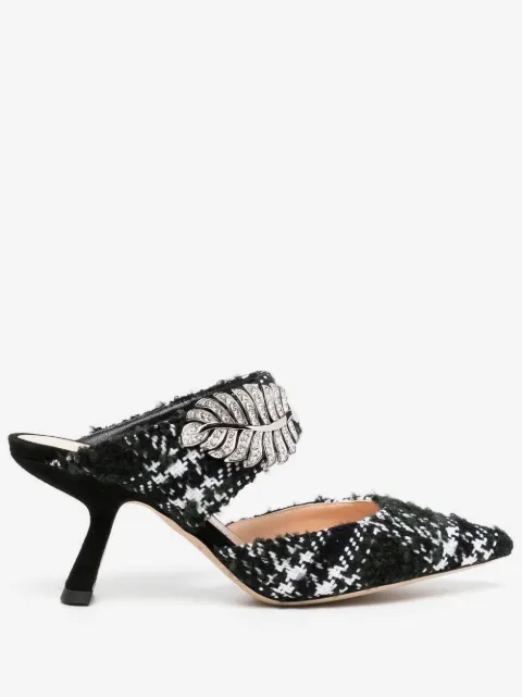 Nicholas Kirkwood Monstera wool 70mm mules