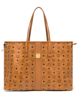 MCM Bolsa Tote Liz Grande Dupla Face | Marrom | FARFETCH BR
