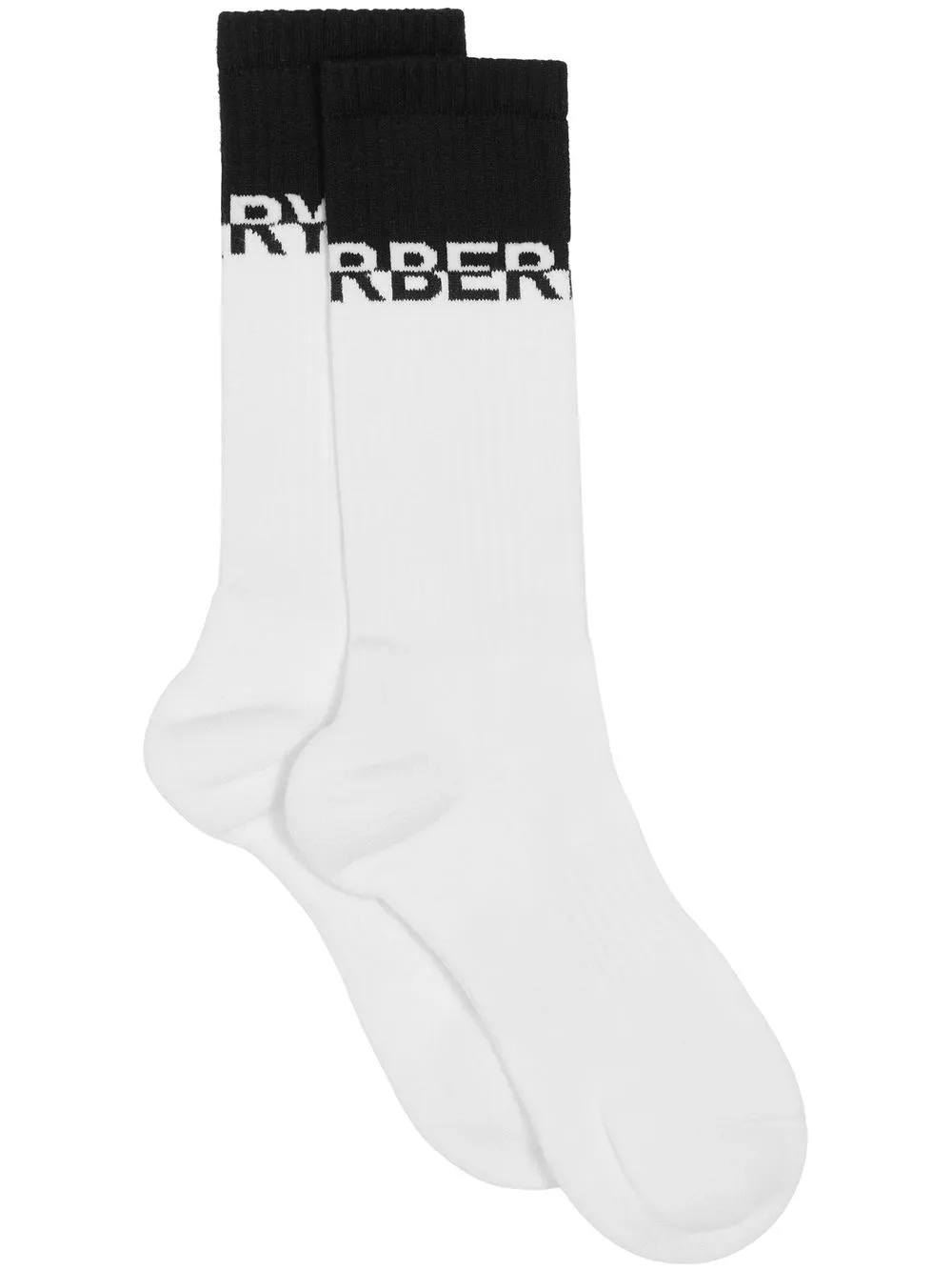 

Burberry logo-intarsia ankle socks - White