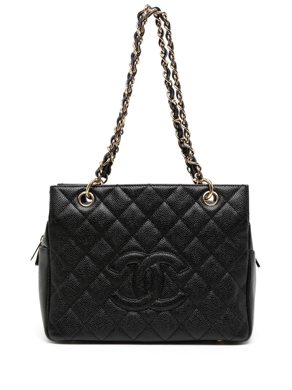 

Chanel Pre-Owned 2003 jumbo quilted handbag - Black