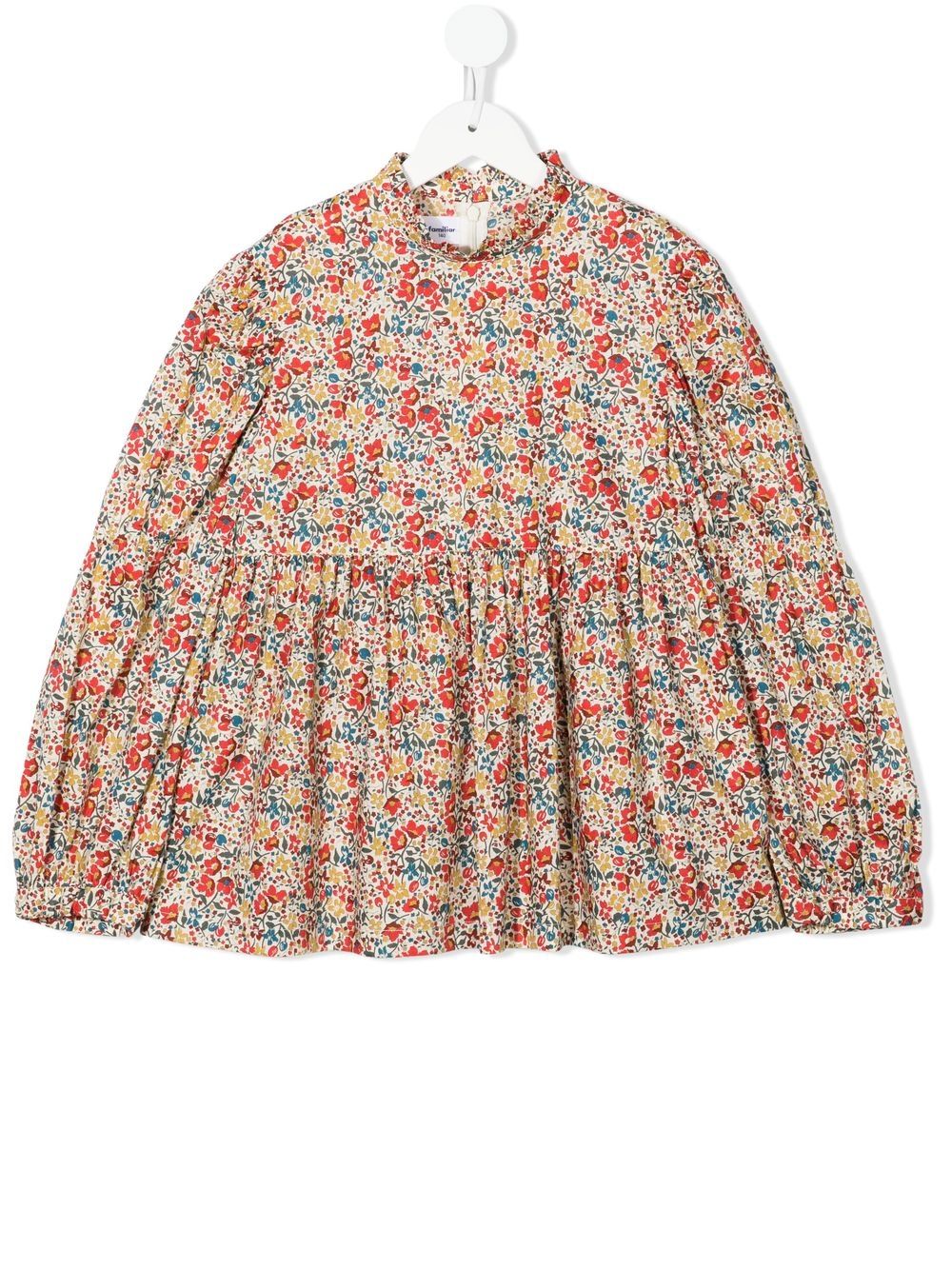 

Familiar blusa con estampado floral - Multicolor