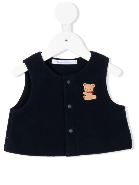 familiar chaleco con motivo Teddy Bear