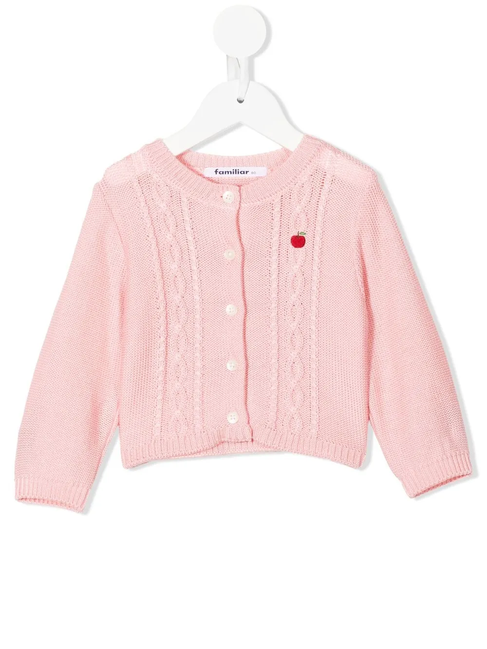 

Familiar knitted cherry-embroidered cardigan - Blue