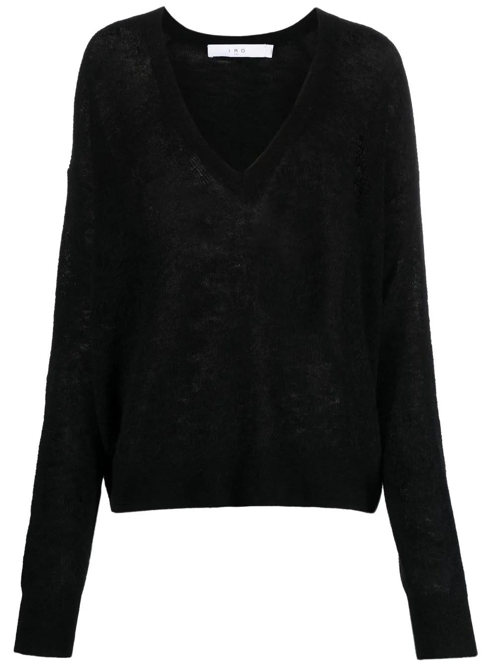 

IRO slub-effect V-neck jumper - Black