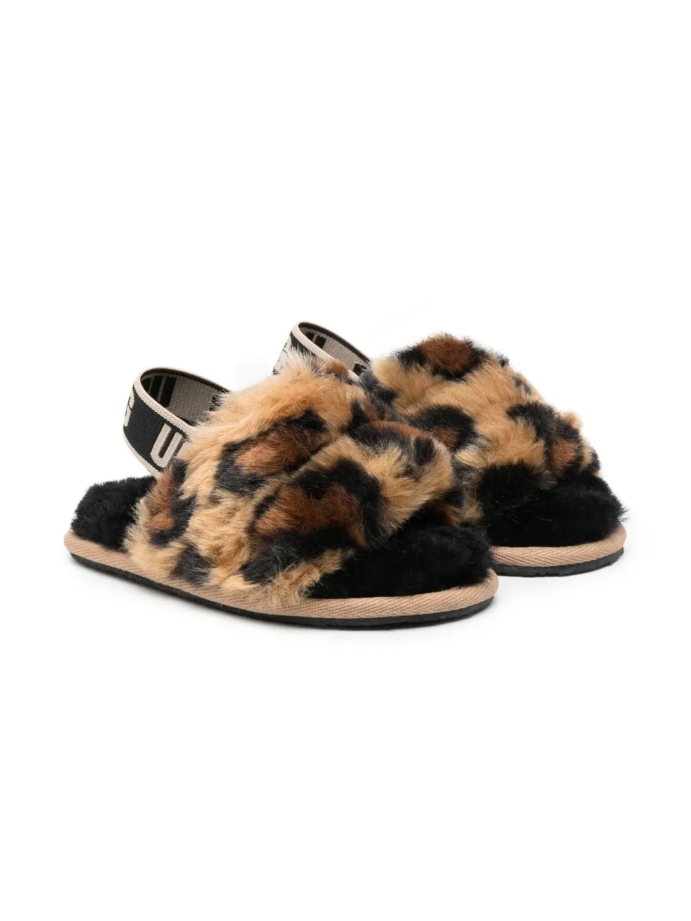 

UGG Kids sandalias con estampado de leopardo - Neutro