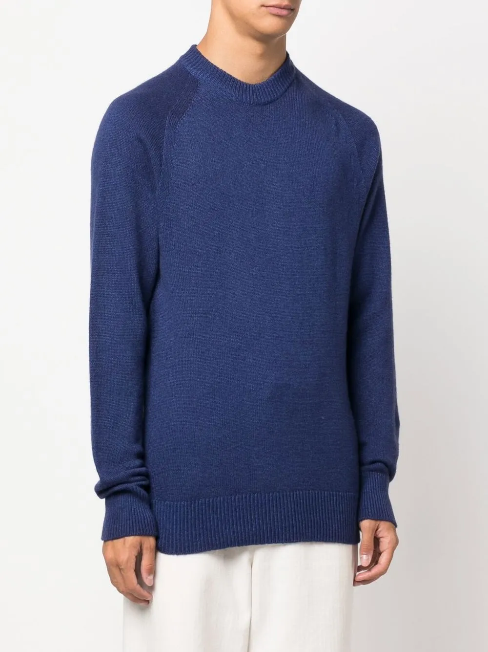  Malo Kaschmirpullover Mit Rundhalsausschnitt   Blau 