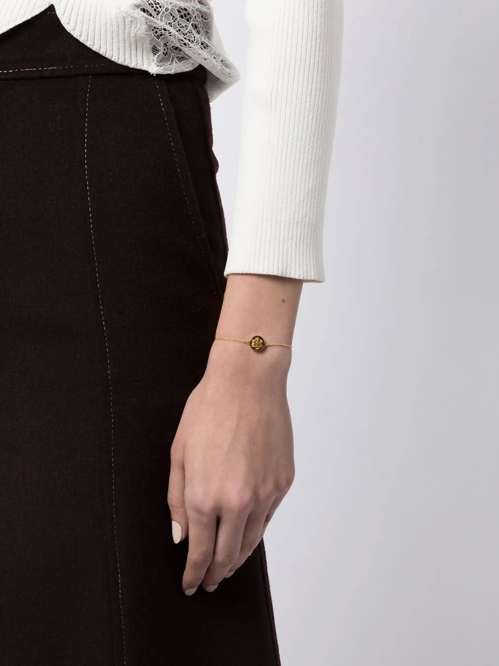 Tory Burch Kira Enamel Printed Chain Bracelet Farfetch