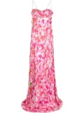 Natasha Zinko tulip-print maxi slip dress - Pink