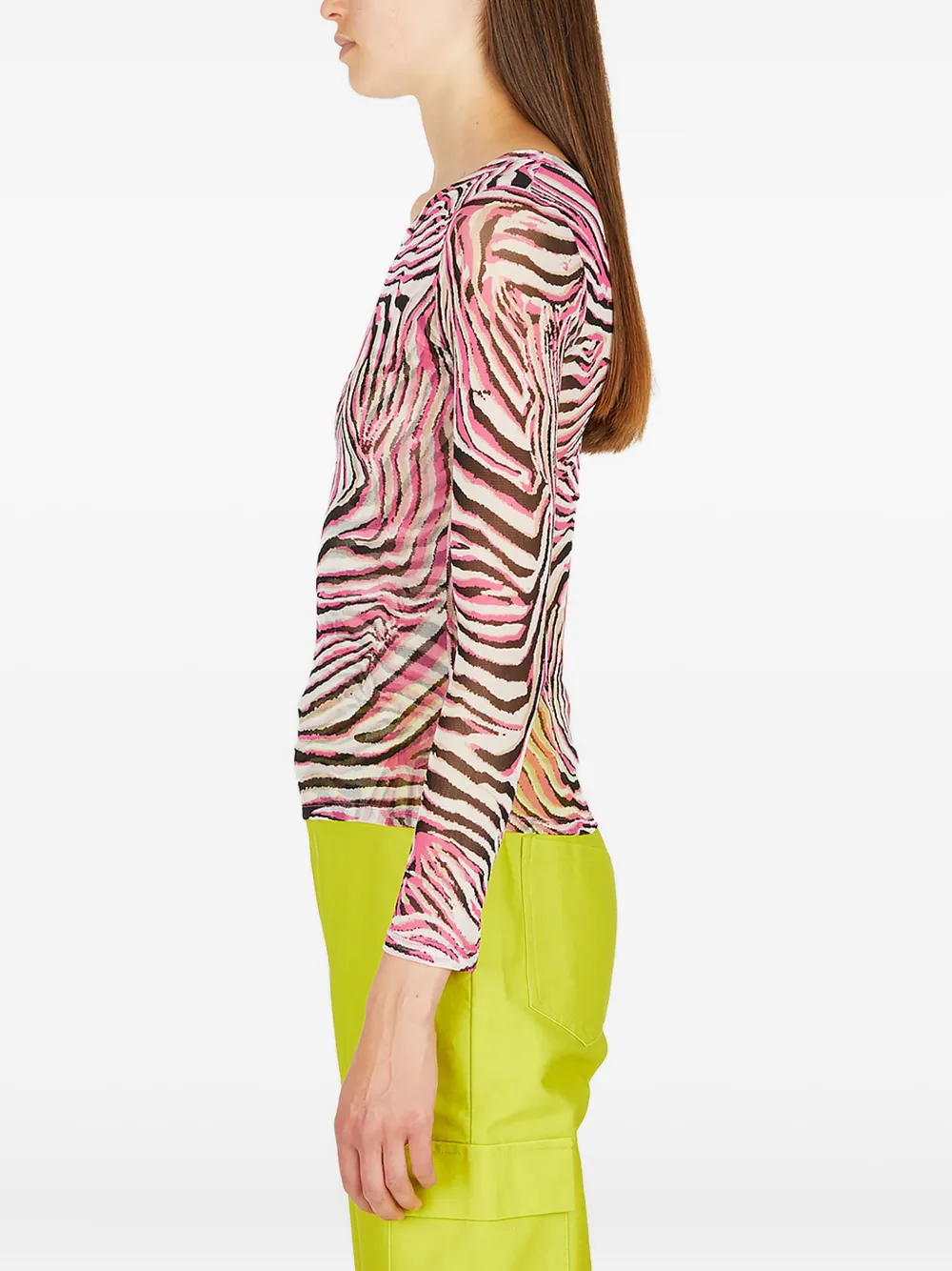 Collina Strada zebra-print top Roze