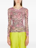 Collina Strada zebra-print top - Pink