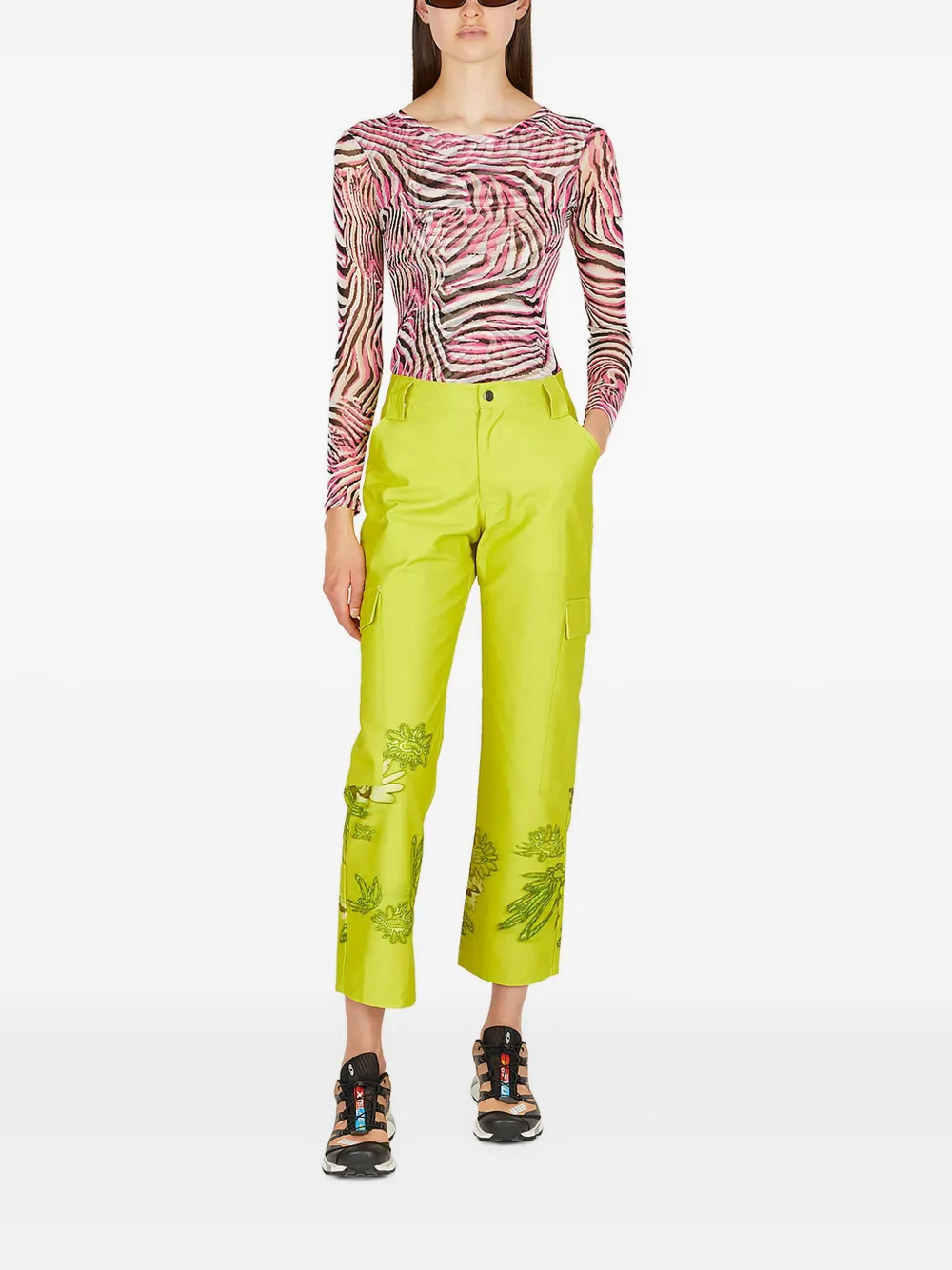 Collina Strada zebra-print top Roze