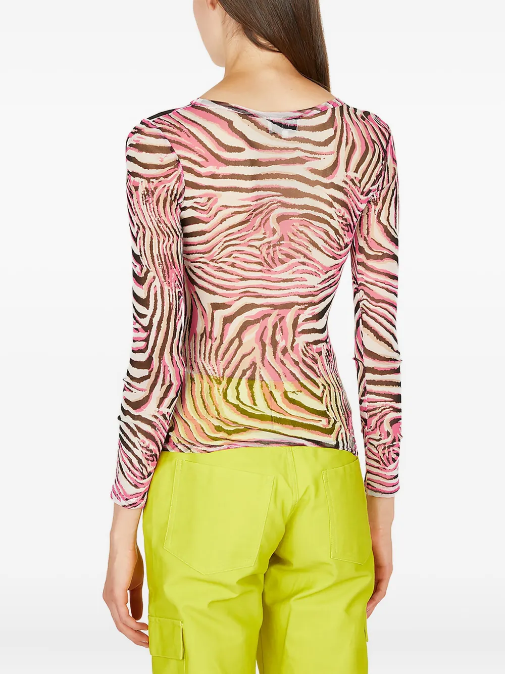 Collina Strada zebra-print top Roze