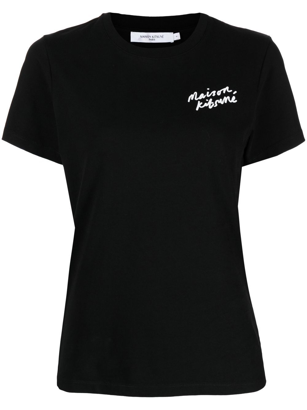 

Maison Kitsuné playera con logo estampado - Negro