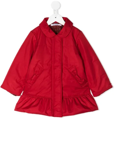 familiar ruffle-detail padded coat 
