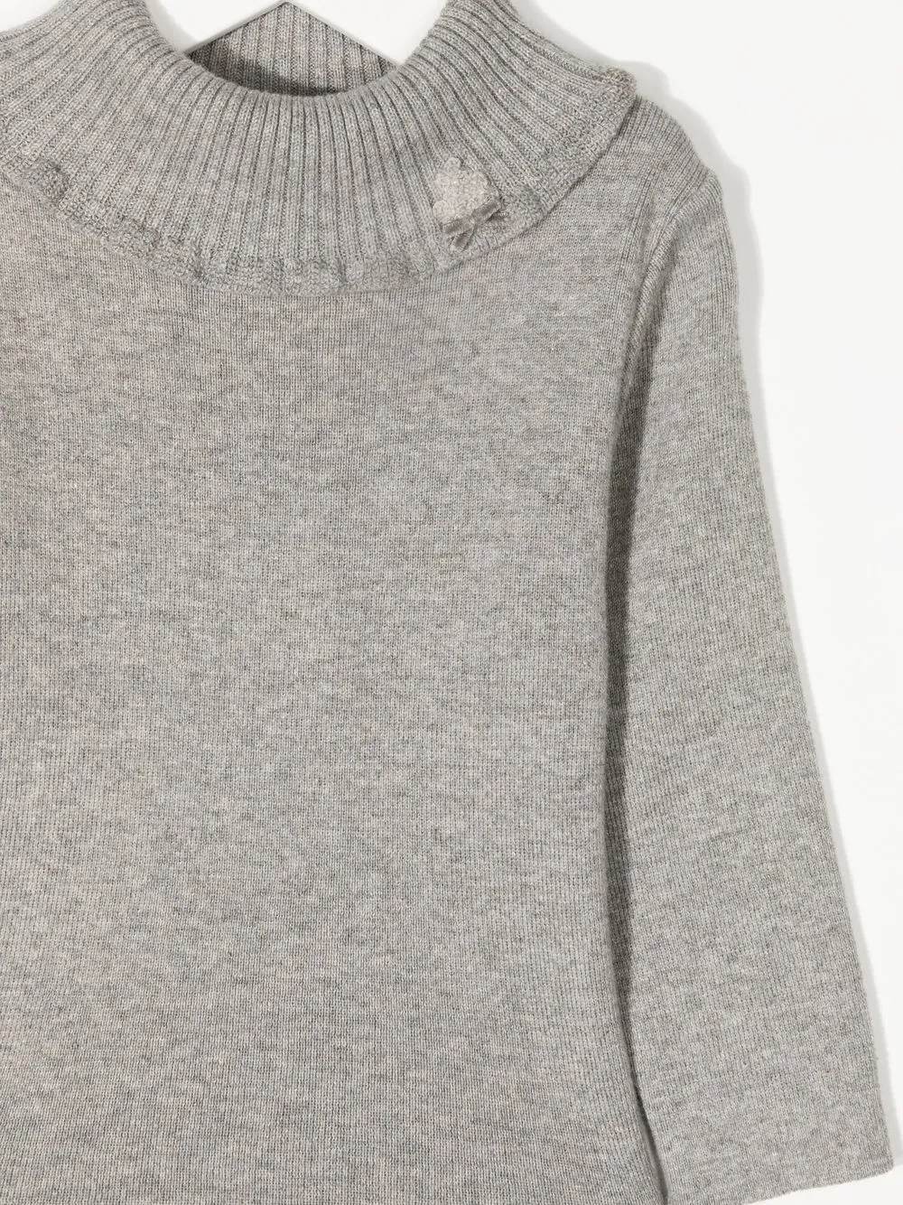 Familiar Roll-neck Long-sleeve Jumper In Grey