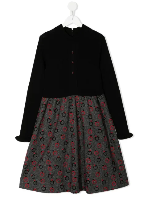 familiar vestido estilo suéter manga larga