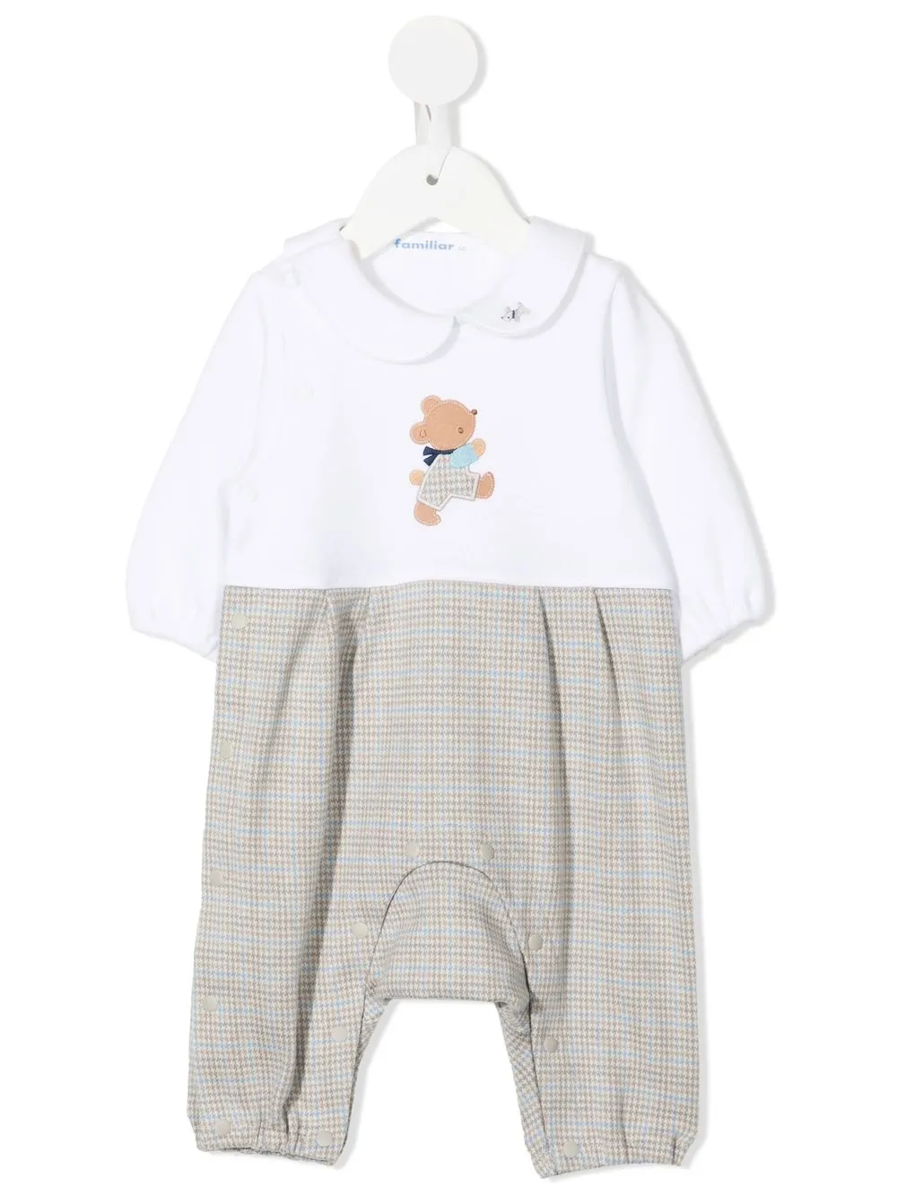 

Familiar panelled checked pyjamas - White