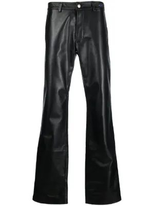 courrèges hommes Courrèges high-shine Tapered Trousers | Brown | FARFETCH ZA