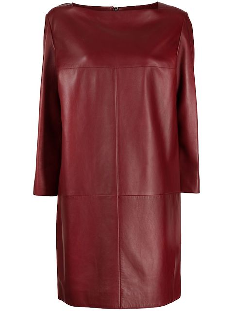 Hermès pre-owned long-sleeved leather dress