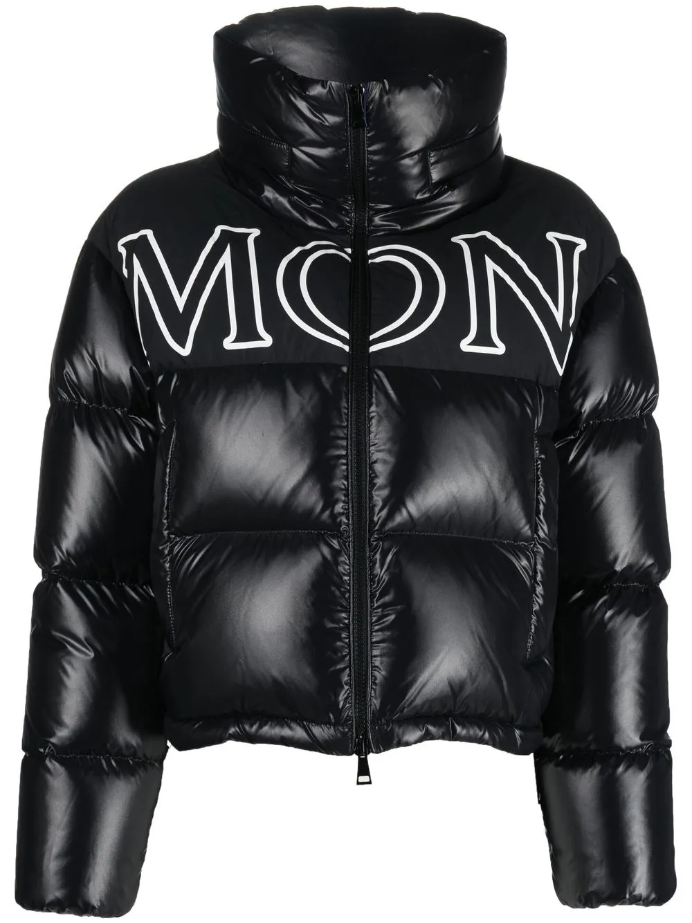 

Moncler logo-print padded jacket - Black