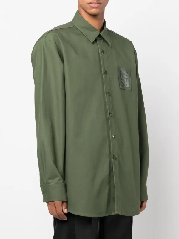 Raf Simons logo-patch Shirt - Farfetch