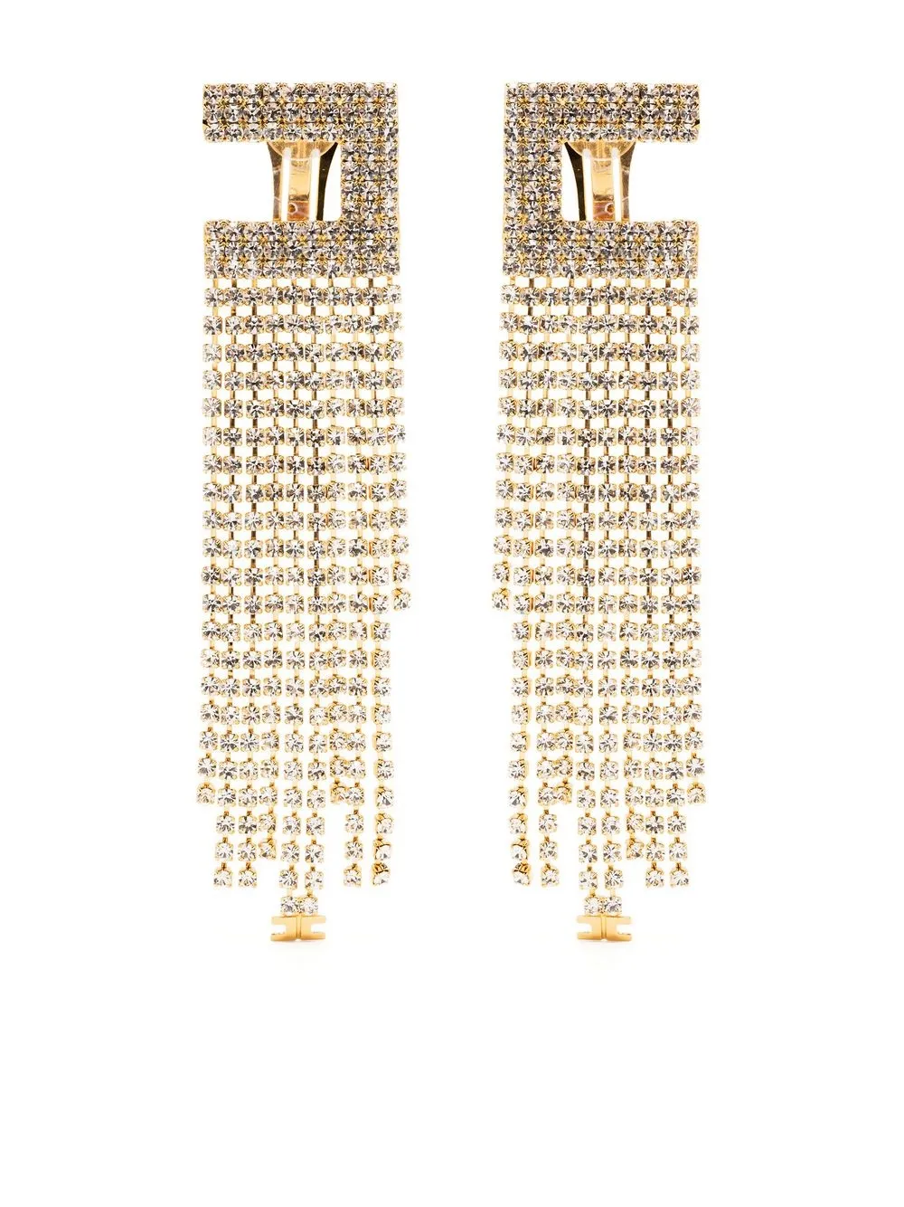 

Elisabetta Franchi aretes con detalles de strass - Dorado