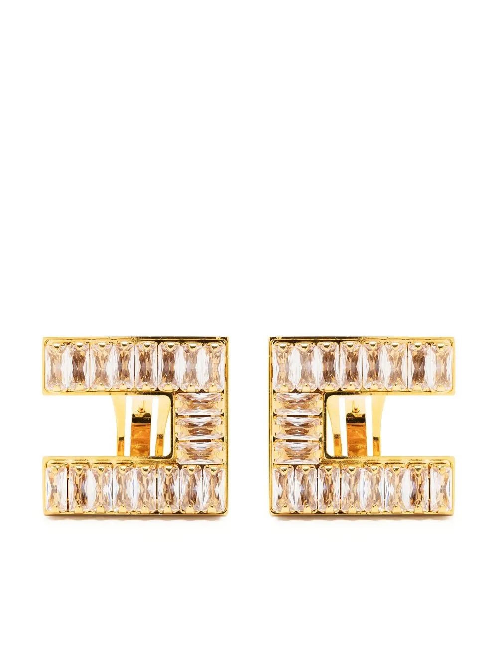 

Elisabetta Franchi arete con detalles de strass - Amarillo