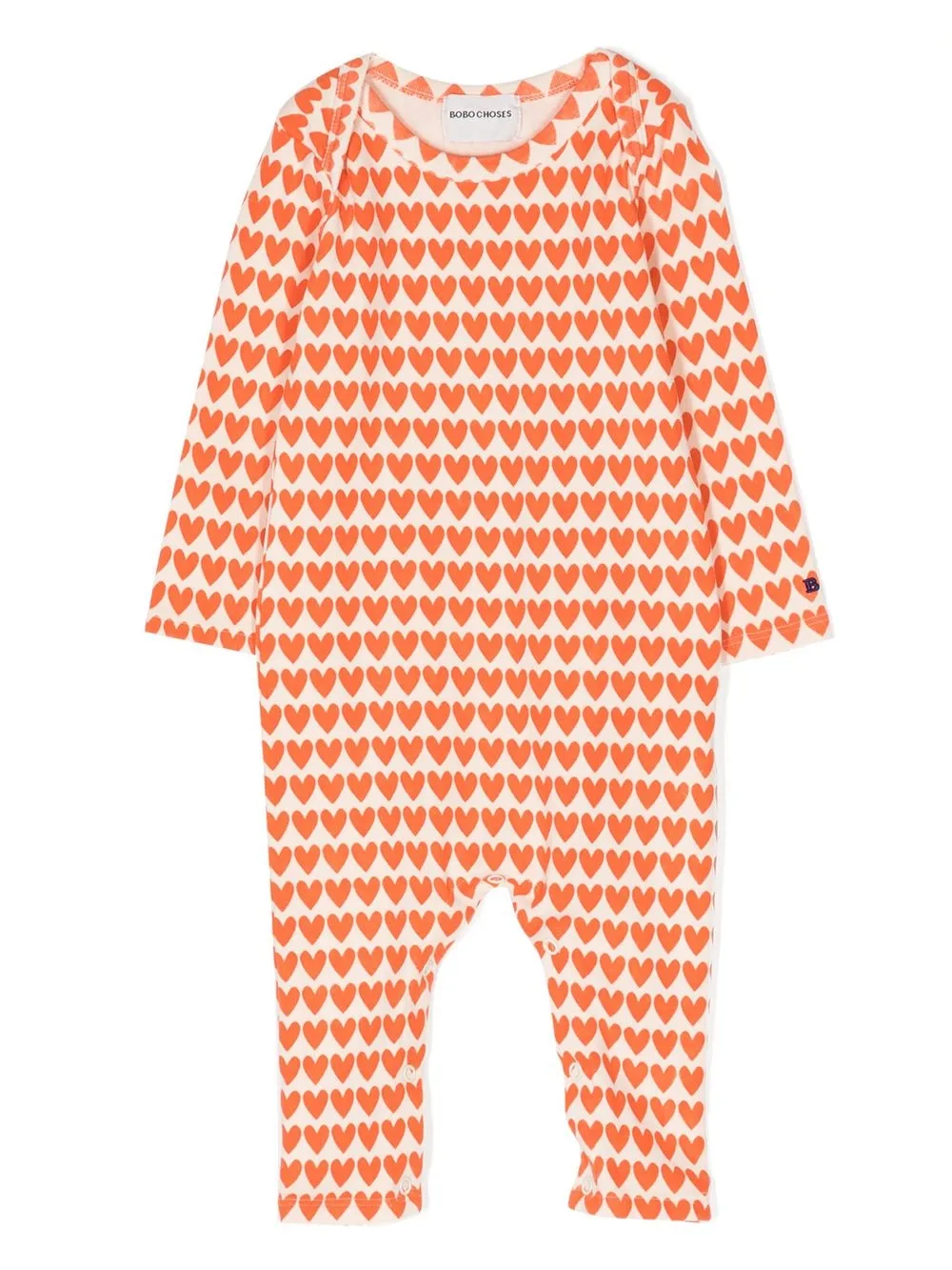 

Bobo Choses heart-print long-sleeved bodie - Orange