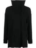 Alberto Biani high-neck exposed-seam top - Black