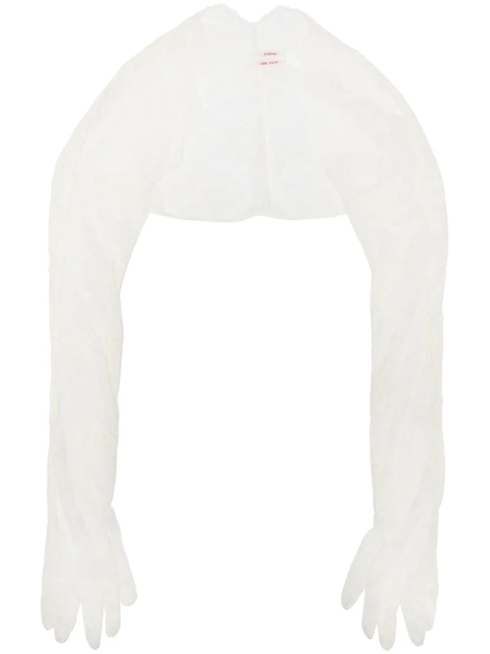 

yuhan wang glove-sleeve scarf - White