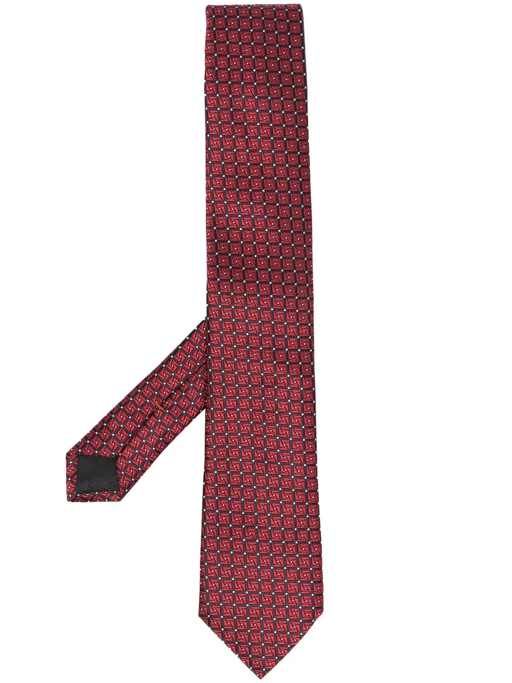 

Zegna corbata de seda con estampado gráfico - Rojo