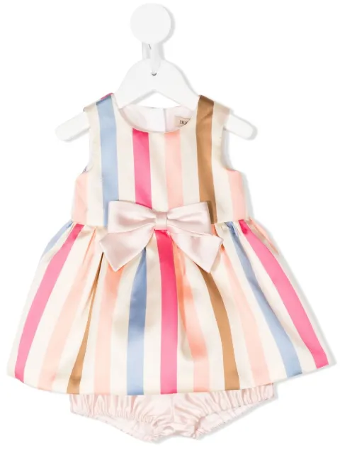 Hucklebones London stripe-print bodice dress and bloomers
