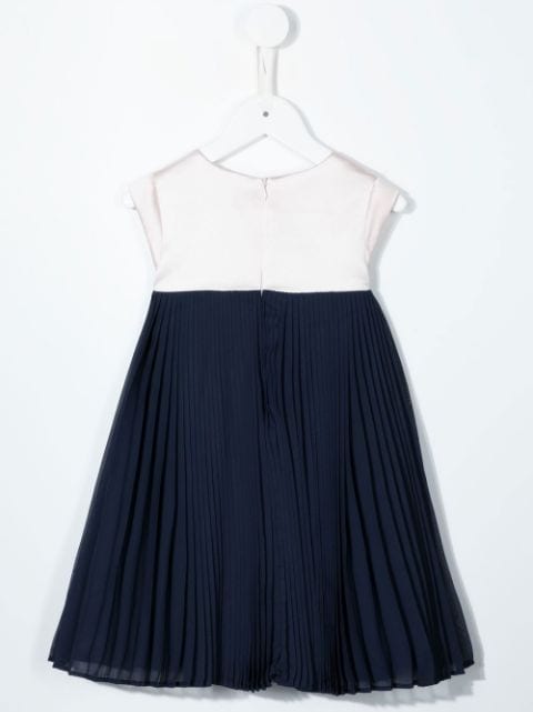 pleated trapeze dress