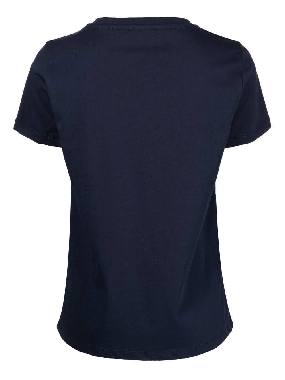 Shop Apc Logo Crew-neck T-shirt In Blue