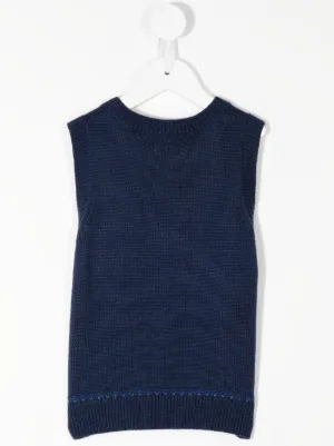 Canotta con applicazione Blu Farfetch Bambina Abbigliamento Top e t-shirt Top Tank top 
