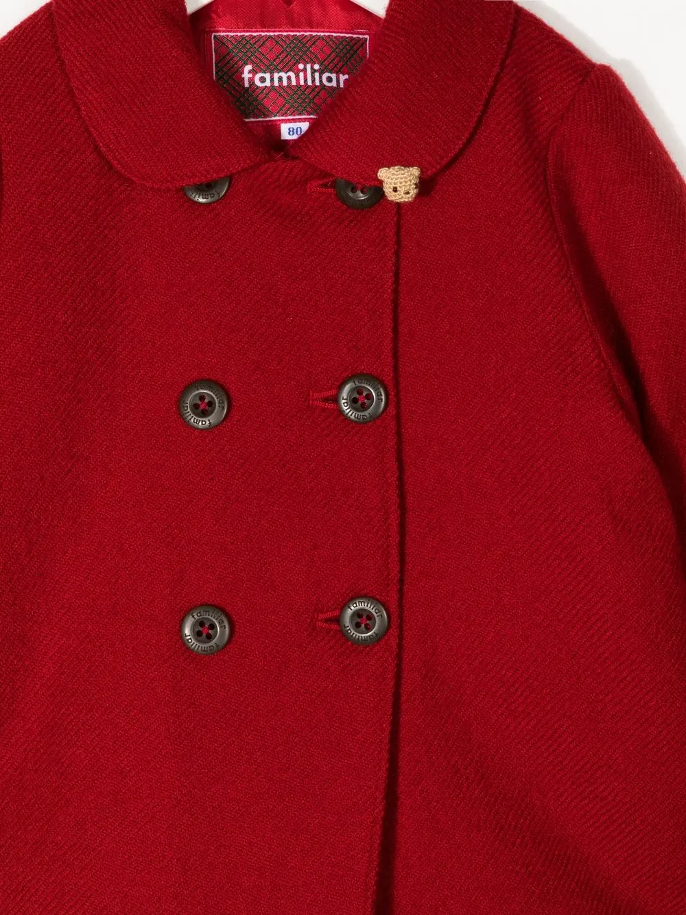 Familiar Double-breasted Wool Coat In Red