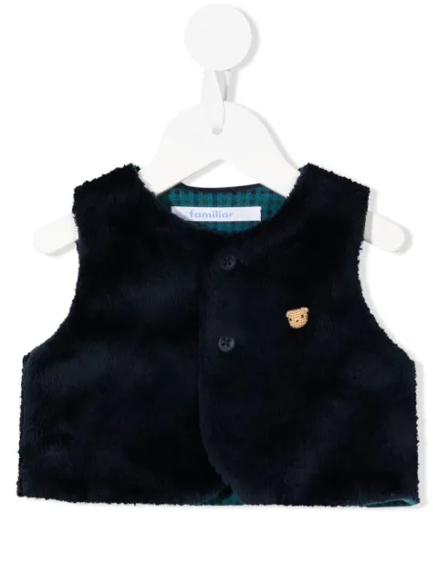 familiar chaleco con motivo Teddy Bear