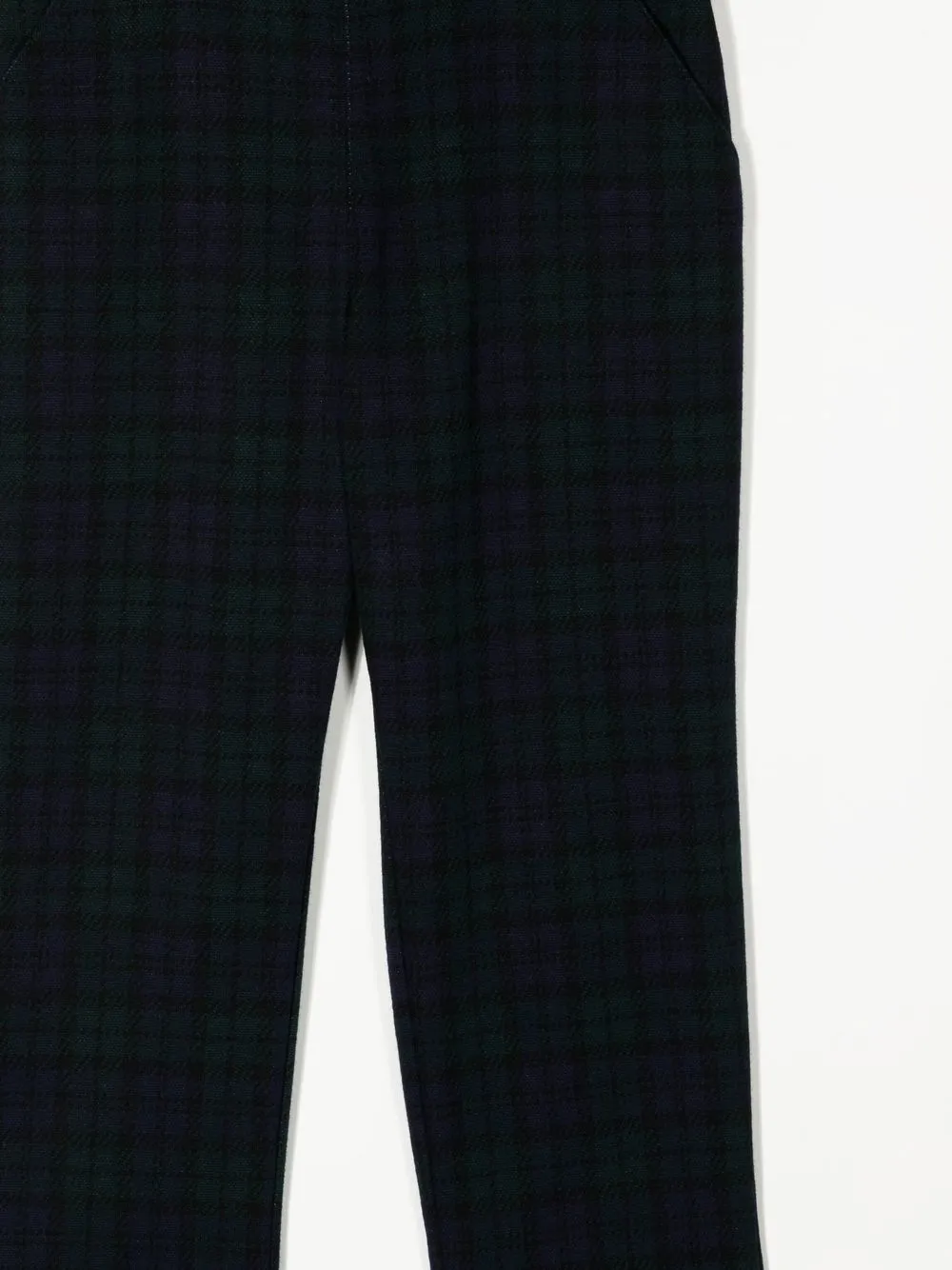  Familiar Straight Leg Hose Mit Schottenkaro   Grün 