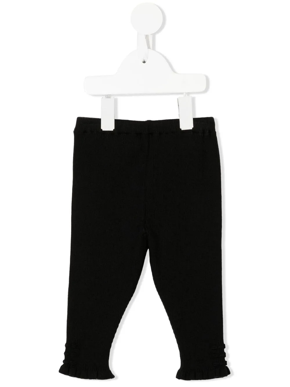 

Familiar ribbed-knit cotton leggings - Black