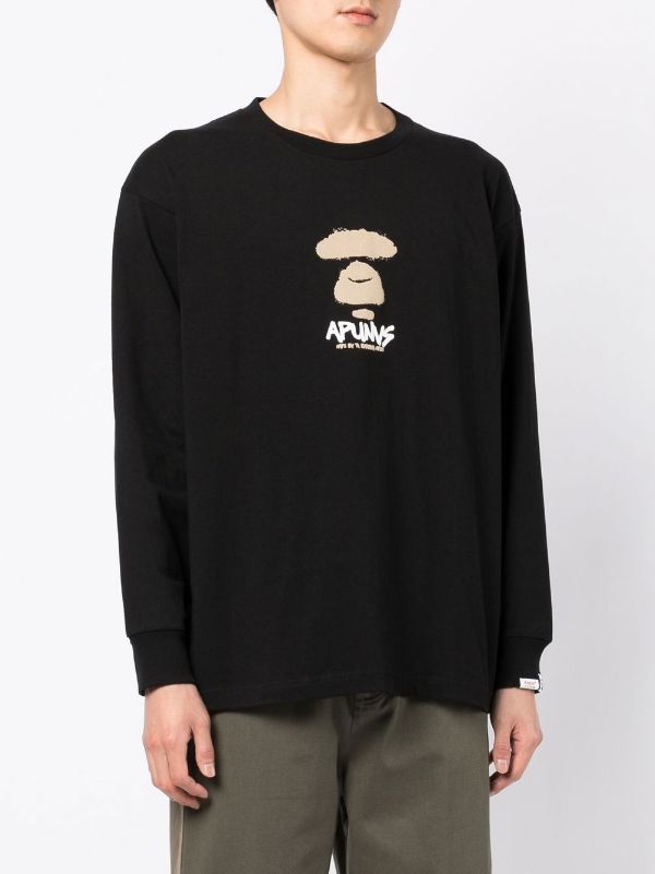 AAPE BY *A BATHING APE® logo-print long-sleeve T-shirt - Farfetch