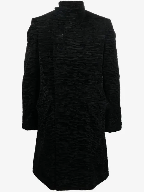 Balmain double-breasted cloqué coat