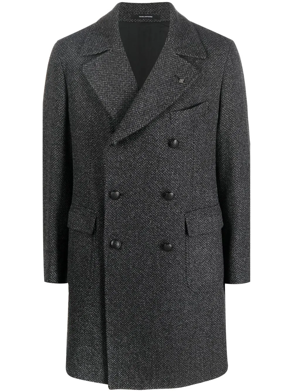 

Tagliatore wool-blend double-breasted coat - Black