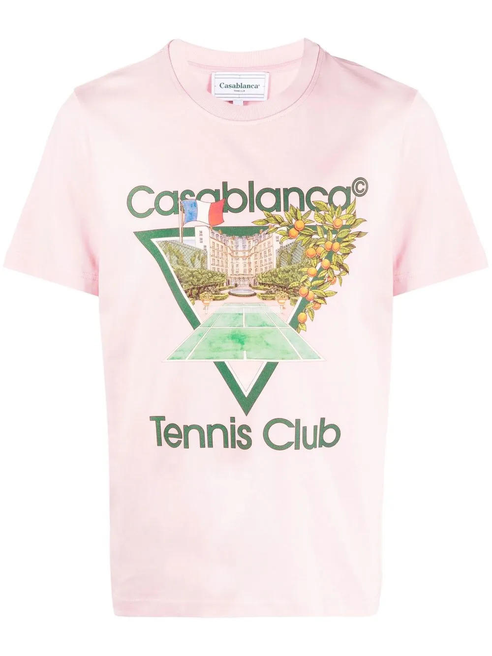 

Casablanca graphic-print short-sleeve T-shirt - Pink