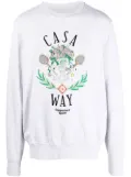 Casablanca logo-embroidered crew-neck sweatshirt - Grey