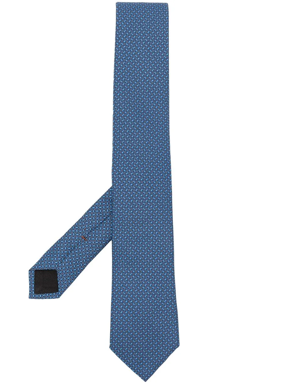 

Zegna corbata de seda con estampado gráfico - Azul