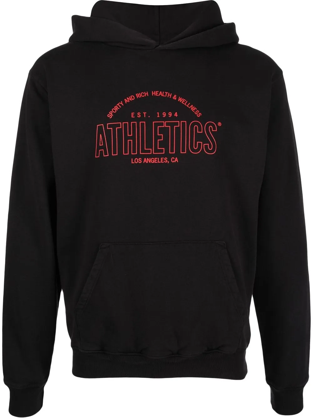 

Sporty & Rich logo print pullover hoodie - Black