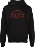 Sporty & Rich logo print pullover hoodie - Black