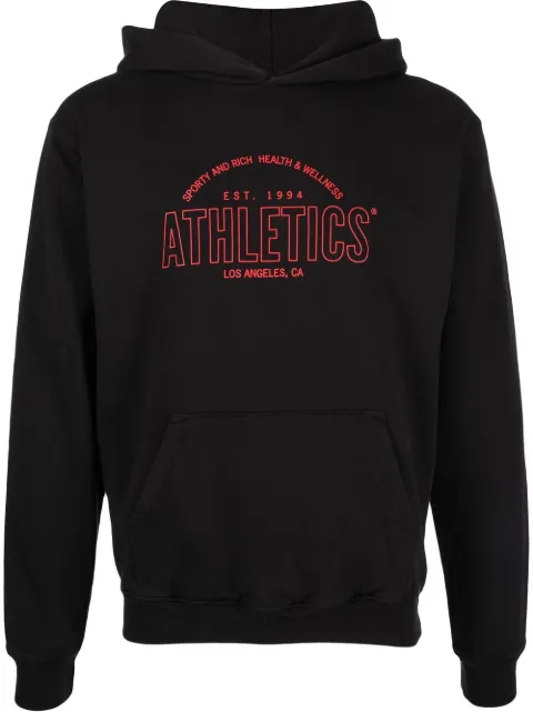 Sporty & Rich logo print pullover hoodie 