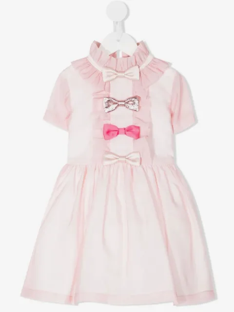 Hucklebones London bow-detail short-sleeve dress 